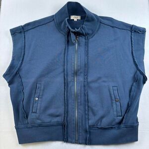 Elan Women’s Blue Zip-Up Vest | Lightweight Layering Piece | Size Large